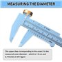 Krytavo 10 Pièces 150 Mm Mini Calibre en Plastique Calibre un Coureur Calibre un Double Échelle Outil de Mesure avec Jauge Couli