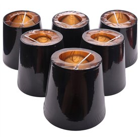 Ticarus Lot de 6 abat-jours noirs avec doublure dorée Clip sur abat-jour