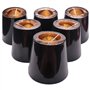 Ticarus Lot de 6 abat-jours noirs avec doublure dorée Clip sur abat-jour