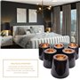 Ticarus Lot de 6 abat-jours noirs avec doublure dorée Clip sur abat-jour, bougies, lustres, lampes