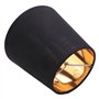Ticarus Lot de 6 abat-jours noirs avec doublure dorée Clip sur abat-jour, bougies, lustres, lampes