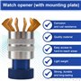Geieold Extracteur de verre - Couvercle en verre - Ouvre-montre - Plateforme pour retirer la montre - Bleu, bleu