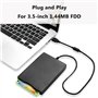 FVZWKHD Lecteur de Disquette USB 3,5 Pouces Externe Portable 1,44 Mo FDD Lecteur de Disquette pour Windows 7 8 2000 XP Vista PC 