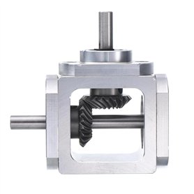 NISHZHU Engrenage conique à angle droit à 90 degrés 1:1 arbre de sortie unique 1 module 20 dents roue conique cadre en aluminium