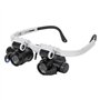 YEHEI Loupe avec Lumière 2Led 8X/15X/23X Loupes Télescopiques Lunettes pour Outil de Réparation de Montre de Soudage Électroniqu