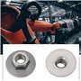ECSiNG 50Pcs M6x1.0 19MM OD Écrou Autobloquant à Bride Hexagonale élargie Écrous à Bride Hexagonale en Acier Au Carbone pour L'i