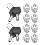ECSiNG 4pcs Interrupteurs à Clé 12mm SPST Pièce de Réparation pour Interrupteur à Clé électronique 12mm 2 Positions Interrupteur