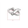 ECSiNG Lot de 2 Mousquetons Fixes de 52 mm en Acier Inoxydable 316 à Dégagement Rapide pour Bateaux Camions Fourgonnettes Carava