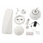 72140 Ventilateur de plafond d'intérieur à cinq pales et une lampe Bendan de 132 cm, finition blanc avec verre opale dépoli