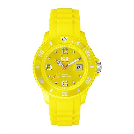 ICE-Watch - Ice-Forever Trendy - Neon Yellow - Small - Montre Mixte Quartz Analogique - Cadran Jaune - Bracelet Silicone Jaune -