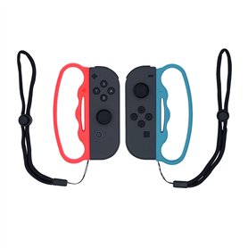 Mcbazel Poignée de boxe avec dragonnes pour NS Switch/Switch OLED Joy-Con Fitness Boxing Game Bleu Rouge