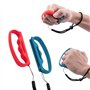 Mcbazel Poignée de boxe avec dragonnes pour NS Switch/Switch OLED Joy-Con Fitness Boxing Game Bleu Rouge