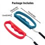 Mcbazel Poignée de boxe avec dragonnes pour NS Switch/Switch OLED Joy-Con Fitness Boxing Game Bleu Rouge