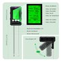 Wigearss Testeur de pH du Sol 6 en 1, Testeur pour Humidité/Fertilité/pH/Température/Lumière/Humidité Ambiante