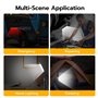 Wigearss Lampe de Poche LED Rechargeable, 5 Modes d'Éclairage, Base Magnétique et Crochet Intégré, COB Baladeuse LED Ultra Lumin