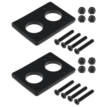 eMagTech 10pcs 6mm Joint de Planche à roulettes Longboard Riser Pads avec Pont Nail Skate Accessoires Réparation Absorption des