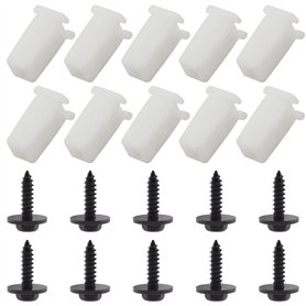 eMagTech 20x 6549354 90BG17K657AA Aile de Pare-Chocs Avant Écrou Expansible et Vis Tuyaux de Direction Assistée Compatibles avec