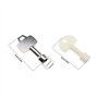 4pcs Triangle Clé Poubelle en Métal Clé en Plastique Accessoires pour 70L Extérieur Peel Poubelle Triangle Côté Longueur 7-9mm