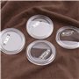ECSiNG Lot de 50 badges pour loisirs créatifs et activités manuelles avec 100 feuilles de papier coloré 7 x 7 cm en plastique tr