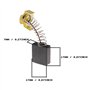 ECSiNG 2 Paires de Balais de Charbon 7x17x17mm Compatibles avec Rexon M2500A Scie à Onglet Pièces de Rechange pour Accessoires d