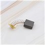 ECSiNG 2 Paires de Balais de Charbon 7x17x17mm Compatibles avec Rexon M2500A Scie à Onglet Pièces de Rechange pour Accessoires d