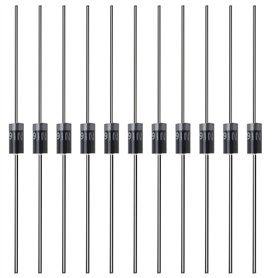 ECSiNG 100pcs 1N5819 Schottky Diodes 1A 40V Schottky Barrière Redresseur Diodes Composants Électroniques pour Panneau Solaire Ch