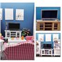 ECSiNG Mini Télévision pour Maison de Poupée Miniature TV 1:12 Échelle en Plastique Simulation TV avec Télécommande Mini Meubles