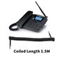 ECSiNG 4pcs Téléphone Combiné Cordon Remplacement Enroulé Téléphone Combiné Câble PVC Téléphone Accessoires 1.5 Mètres Noir