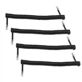 ECSiNG Lot de 4 câbles de rechange en PVC pour combiné téléphonique Noir 1