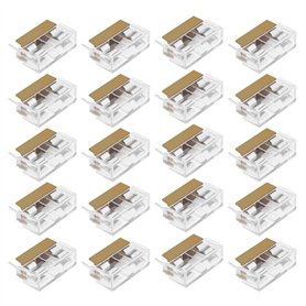 ECSiNG Lot de 20 porte-fusibles PCB avec 20 coques transparentes à double terminaux 250 V 6 A 5 x 20 mm pour fusible PCB - Boîti
