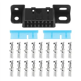 ECSiNG OBD2 Connecteur de Prise de Fil Femelle à 16 Broches Adaptateur Voiture OBDII J1962 OBD 2 Kit de Coque Prise pour Harnais