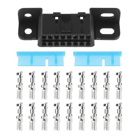 ECSiNG OBD2 Connecteur de Prise de Fil Femelle à 16 Broches Adaptateur Voiture OBDII J1962 OBD 2 Kit de Coque Prise pour Harnais