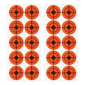 ECSiNG 250pcs 5cm Autocollants de Cibles de Tir Cibles Ronds Auto-adhésifs Autocollant en Papier pour Tir à l'arc Tir Sportif