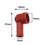 ECSiNG Lot de 10 coques isolantes en caoutchouc pour bornes de batterie - 14 mm x 8 mm - Noir et rouge