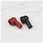 ECSiNG Lot de 10 coques isolantes en caoutchouc pour bornes de batterie - 14 mm x 8 mm - Noir et rouge
