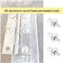 ECSiNG 50 Pcs 6,4 X 4 Mm Rivets d'entraînement en Aluminium Rivet Aveugle Kit de Rivets Rivets à Tête Ronde en Aluminium pour La