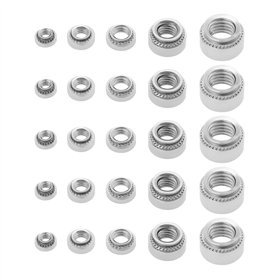 ECSiNG 50pcs Écrous à Sertir Automatiques 304 Écrou à Rivets en Acier Inoxydable de Fixation écrou de Fixation à Auto-serrage Mo