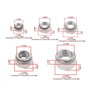 ECSiNG 50pcs Écrous à Sertir Automatiques 304 Écrou à Rivets en Acier Inoxydable de Fixation écrou de Fixation à Auto-serrage Mo