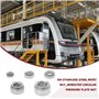 ECSiNG 50pcs Écrous à Sertir Automatiques 304 Écrou à Rivets en Acier Inoxydable de Fixation écrou de Fixation à Auto-serrage Mo