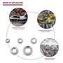 ECSiNG 50pcs Écrous à Sertir Automatiques 304 Écrou à Rivets en Acier Inoxydable de Fixation écrou de Fixation à Auto-serrage Mo
