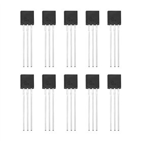 ECSiNG 10 Pièces Transistors J-FET à Canal N DC 25 V 100 MA 2N3819 Transistors J-FET TO-92 Transistors FET pour Applications de