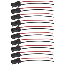 ECSiNG Lot de 10 supports de douille pré-câblés pour ampoule automatique 12 V 24 V T10 pour réparation de tableau de bord W-5W W