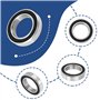 ECSiNG 4X Roulement de Roue Avant scellé en Acier Inoxydable Double Joint en Caoutchouc Compatible avec SURRON Light Bee LBX L1E