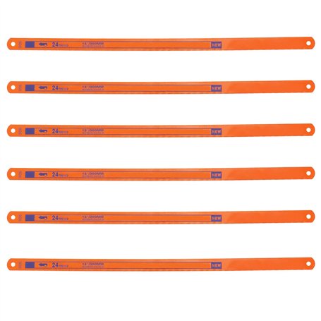LT Easiyl 6pcs Lames de Scie à Métaux 24TPI Lame de Scie Bimétallique HSS Lame de Scie Bimétallique Tranchant 300mm Scies à Méta