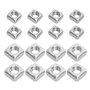 LT Easiyl 50 Pièces Écrous Carrés 304 Écrou Carré en Acier Inoxydable DIN557 Écrou Carré Plat Écrou Carré Écrou de Fixation Carr