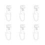 LT Easiyl 40Pcs Crochets de Rideau en Plastique Blanc 34mm - Compatible avec Swift pour Camping-Car et Caravane - Rail Glider Cr