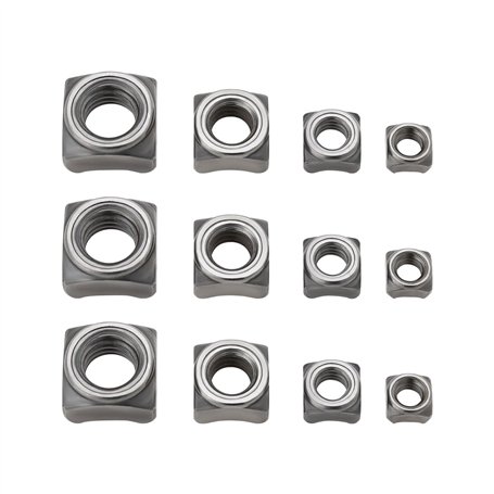 LT Easiyl Assortiment de 100 écrous carrés en acier M5 x 0