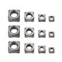 LT Easiyl Assortiment de 100 écrous carrés en acier M5 x 0
