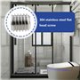 LT Easiyl Lot de 20 vis à tête hexagonale en acier inoxydable 304 M3 M4 M5 M6 M8 pour porte-rouleau de papier toilette, vis sans