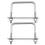 SG Store Lot de 2 boulons carrés en U avec filetage M10 - Largeur intérieure : 100 mm - Longueur : 100 mm - En acier inoxydable